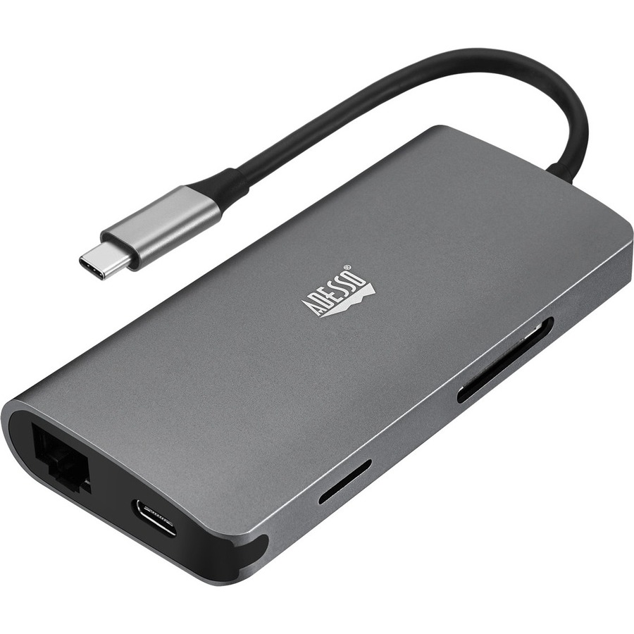 ADESSO 8-IN-1 USB-C MULTIPORT DOCKING STATION WITH 1XTYPE C PORT, 3X USB 3.0-A+P