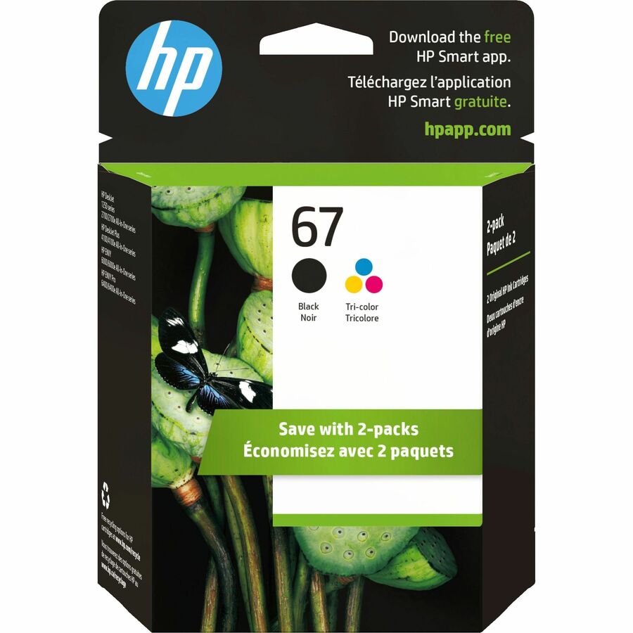 2PK 67 67 CLR/BLK ORIGINAL INK