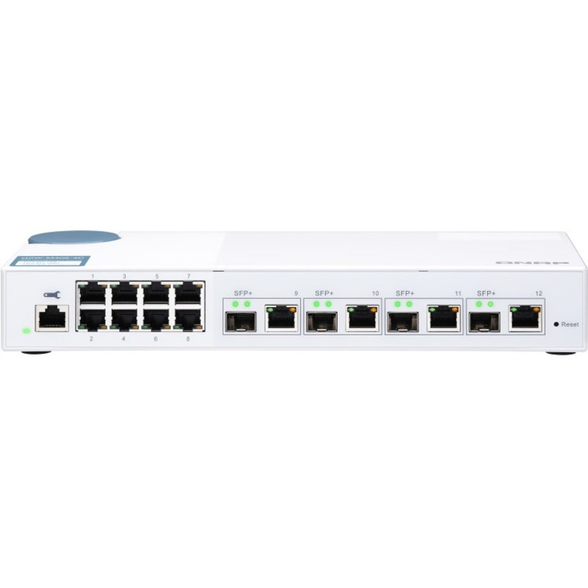 ommutateur Ethernet QNAP (QSW-M408-4C) - 8 ports - Gérable - 2 couches prises en charge - Modulaire - Paire torsadée, fibre optique - Bureau - Garantie limitée de 2 an