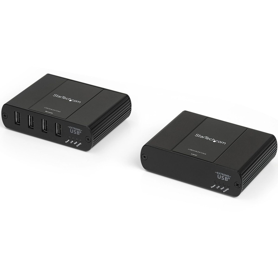 USB 2.0 HUB OVER IP NETWORK EXTENDER KIT; CONNECT 4 DEVICES @480MBPS VIA GIGABIT