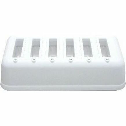 WHITE 6-BAY DR202 BATTERY CHARGER