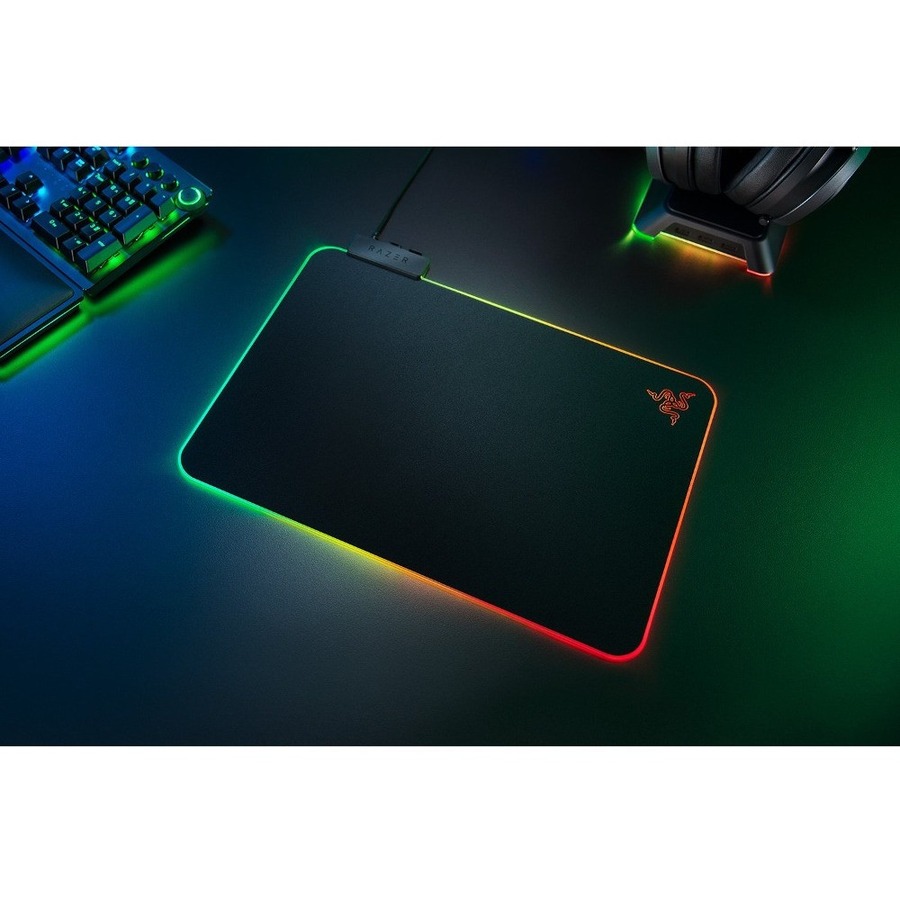 Razer Firefly Hard V2 RGB Gaming Mouse Pad: Customizable Chroma Lighting - Built-in Cable Management - Balanced Control & Speed - Non-Slip Rubber Base (RZ02-03020100-R3U1)