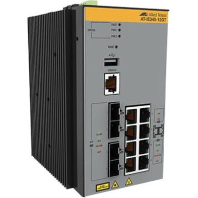 8X 10/100/1000T, 4X 100/1000X SFP, INDUSTRIAL ETHERNET, LAYER 3 SWITCH