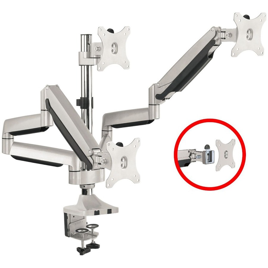 FULL MOTION FLEXIBILITY ALUMINUM GAS SPRING FULL MOTION TILT SWIVEL ROTATE AND H