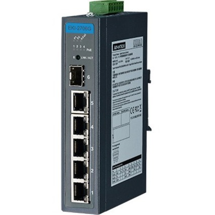 5GE+1G SFP UNMANAGED IND. POE SWITCH W/T