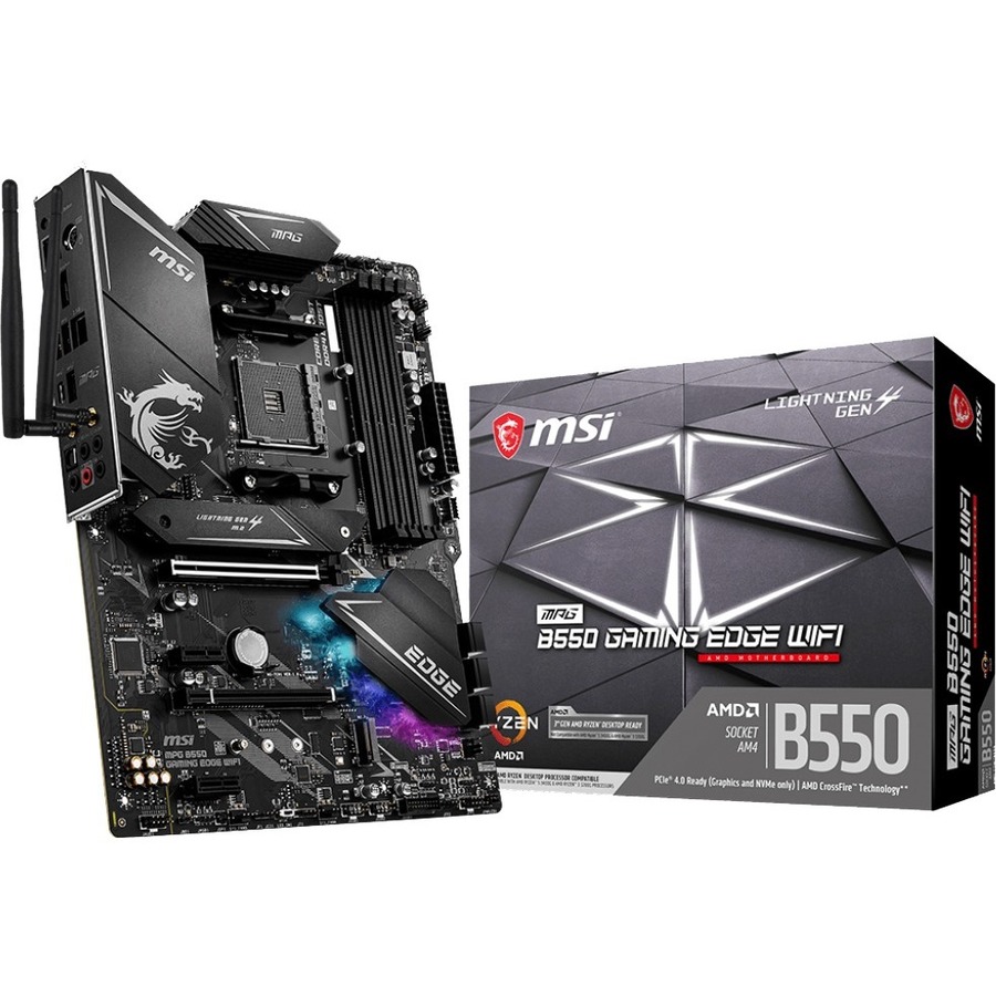 MPG B550 GAMING EDGE WIFI,AMD B550,BLACK/MATT,ATX,AM4,SUPPORTS 3RD GEN AMD RYZEN