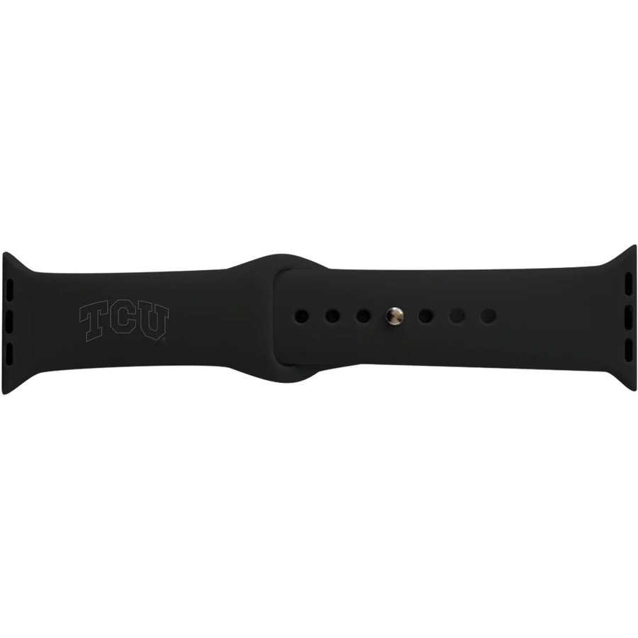 TEXAS CHRISTIAN UNIVERSITY V2-APPLE WATCH WRIST BAND, 38-40MM, BLACK MATTE, CLAS