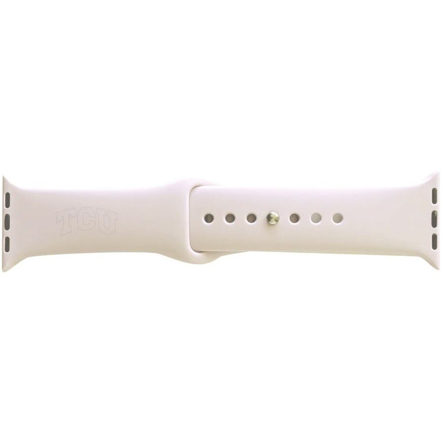 TEXAS CHRISTIAN UNIVERSITY V2-APPLE WATCH WRIST BAND, 38-40MM, WHITE MATTE, CLAS