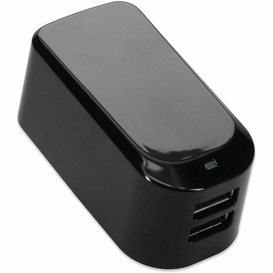NEMA 1-15P TO 2XUSB 2.0 (A) M TO F ADPT CBL BLACK