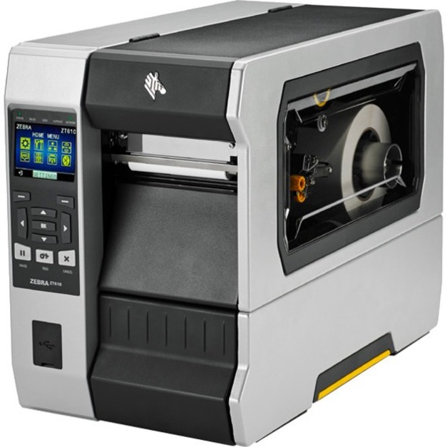 Tt Printer Taa Zt610; 4"", 203 Dpi, US Cord, Serial, Usb, Gigabit Ethernet, Bluetooth 4.0, USB Host, Tear, Color Touch, Zpl
