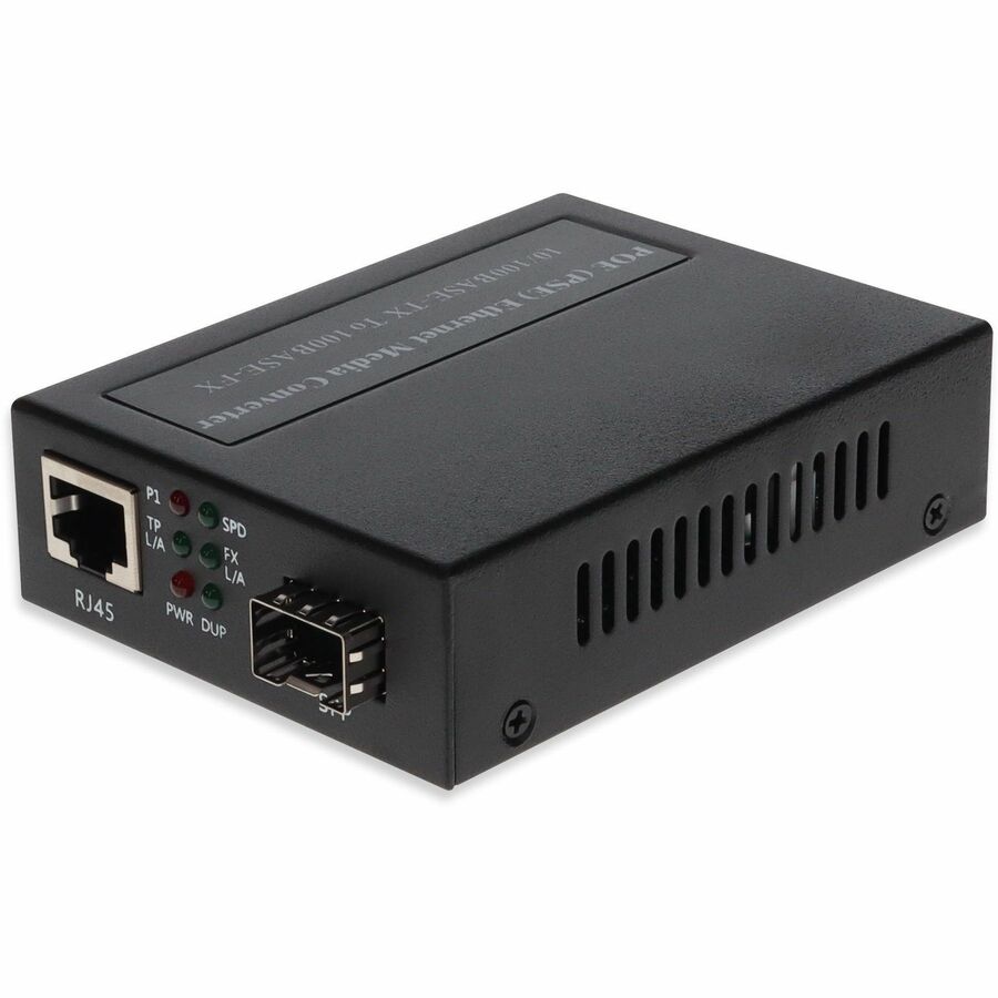 ADDON 10/100BASE-TX(RJ-45) TO 100BASE-FX(LC) MMF 1310NM 2KM POE MEDIA CONVERTER