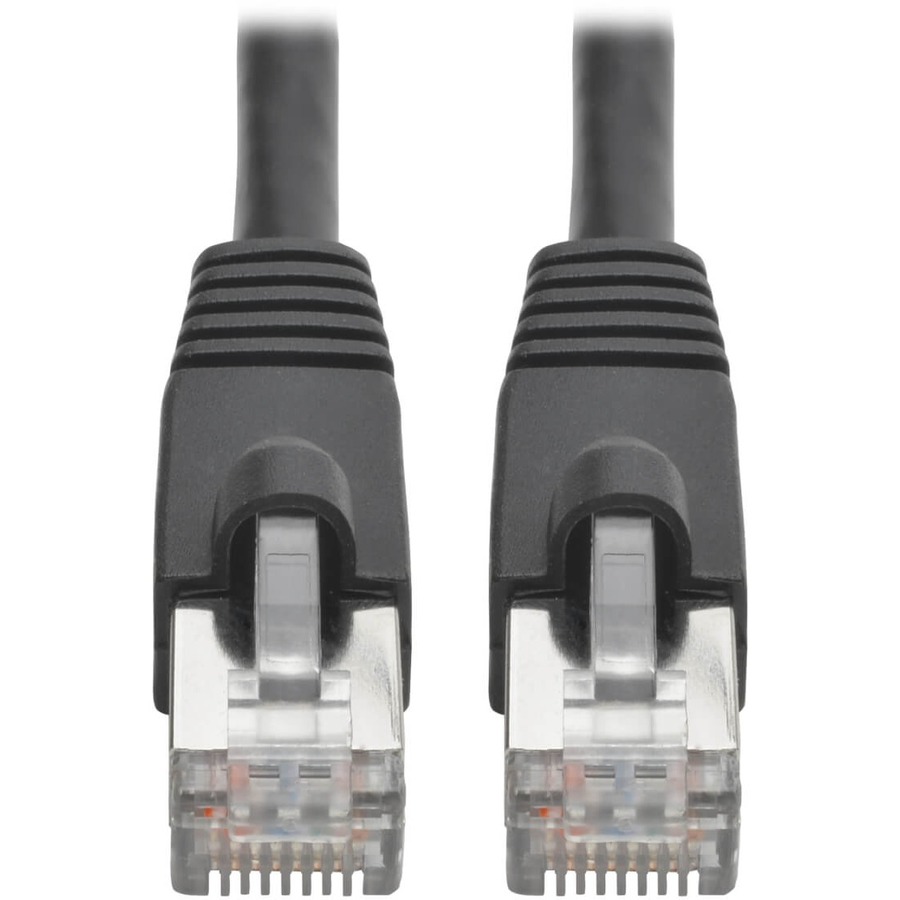 Cat6a 10g Snagless Shielded Stp Ethernet Cable (RJ45 M/M), Poe, Black, 12 Ft. (3.66 M)