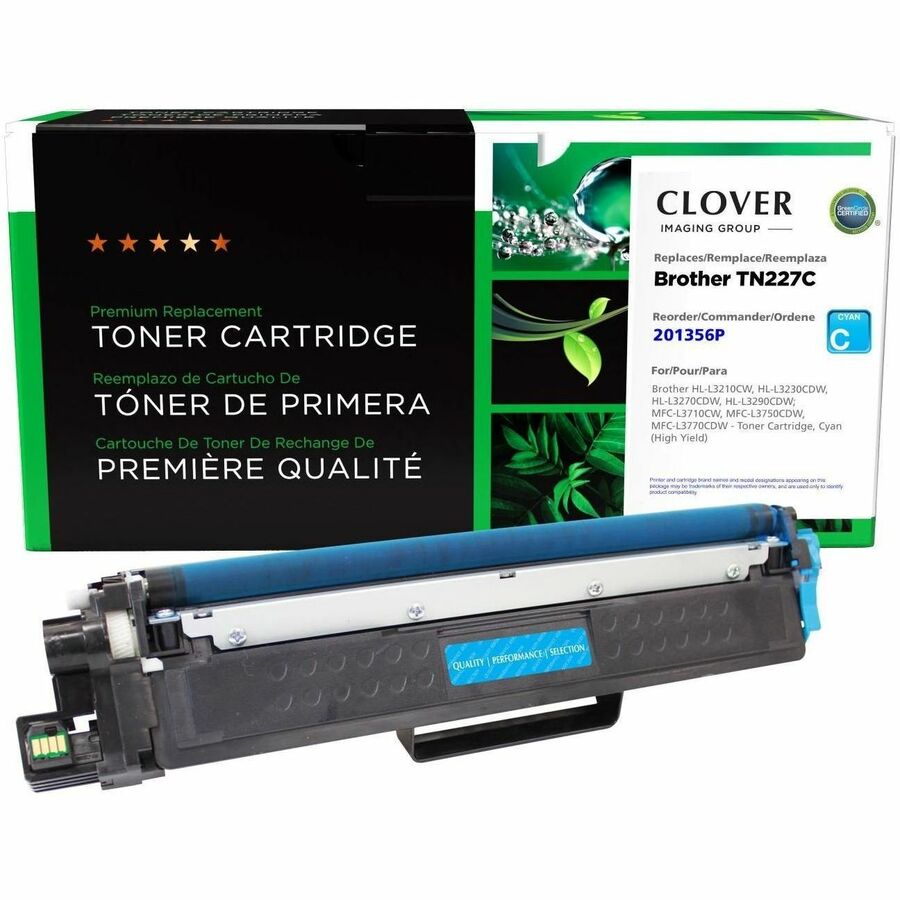 CLOVER IMAGING BROTHER TN227C CYAN HIGH YIELD