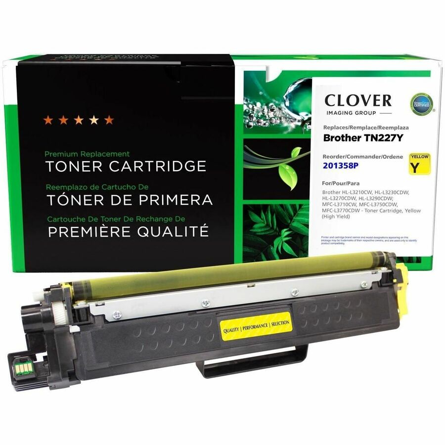 CLOVER IMAGING BROTHER TN227Y YELLOW HIGH YIELD