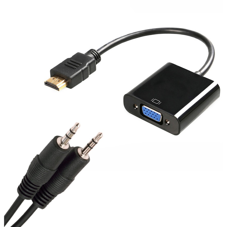 4XEM 8 in HDMI to VGA Adapter with Audio, 1080p | Male Female