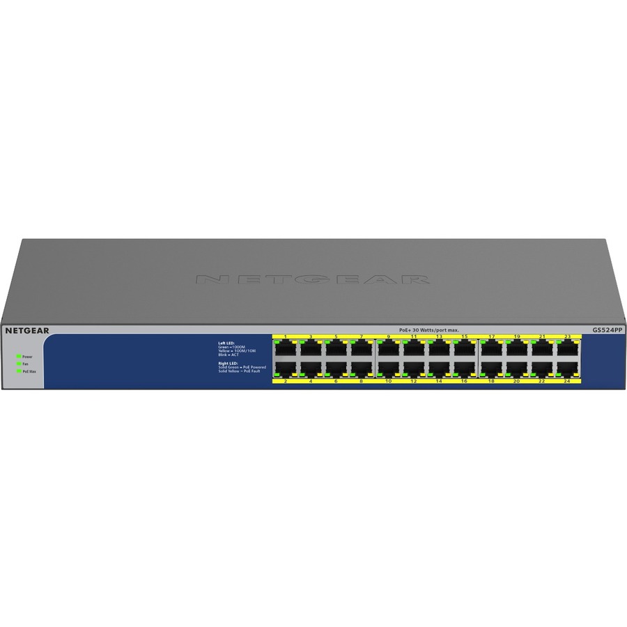 SWITCH - GS524PP-100NAS - DESKTOP,RACK-MOUNTABLE - WIRED - 24-10/100/1000MBPS PO