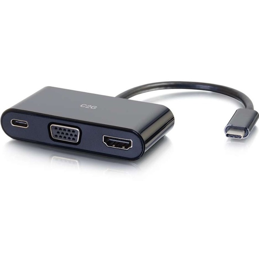 MULTIPORT ADAPTER - USB-C LEFT CONNECTOR - MALE LEFT GENDER - USB-C,HDMI,VGA RIG