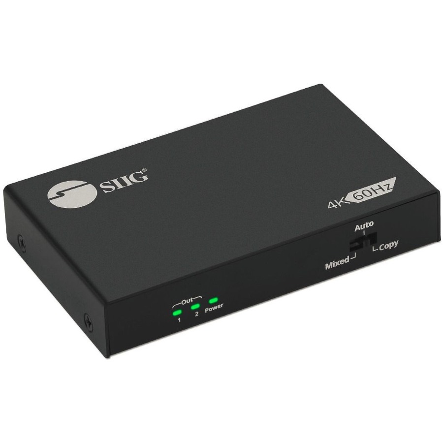 TRUE 4K PERFORMANCE 2-PORT HDMI SPLITTER, 18GBPS 4K 60HZ HDR, DISTRIBUTES 4K HDM
