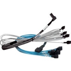 LSI Câble de données SFF-8643 mini-SAS vers 4x SATA 2 pieds 0,6 m - pour contrôleur RAID sélectionné (L5-00220-00)