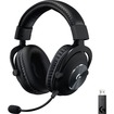 LOGITECH G PRO X Wireless Lightspeed Gaming Headset - Stereo - Wireless - 49.2 ft - 32 Ohm - 20 Hz - 20 kHz - Over-the-head - Binaural - Circumaural - Cardioid, Uni-directional, Electret, Condenser Microphone - Black (981-000906)