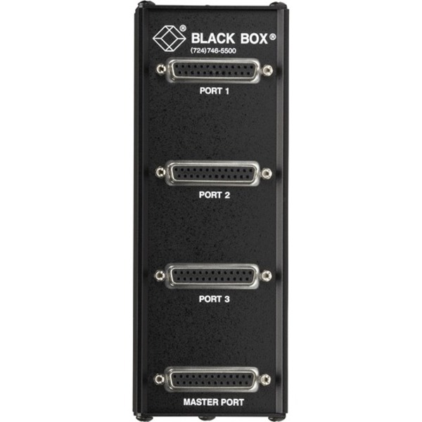 THE 3 PORT RS232 DB25 PASSIVE SPLITTER ALLOWS AN RS232 DCE DEVICE, SUCH AS A MOD