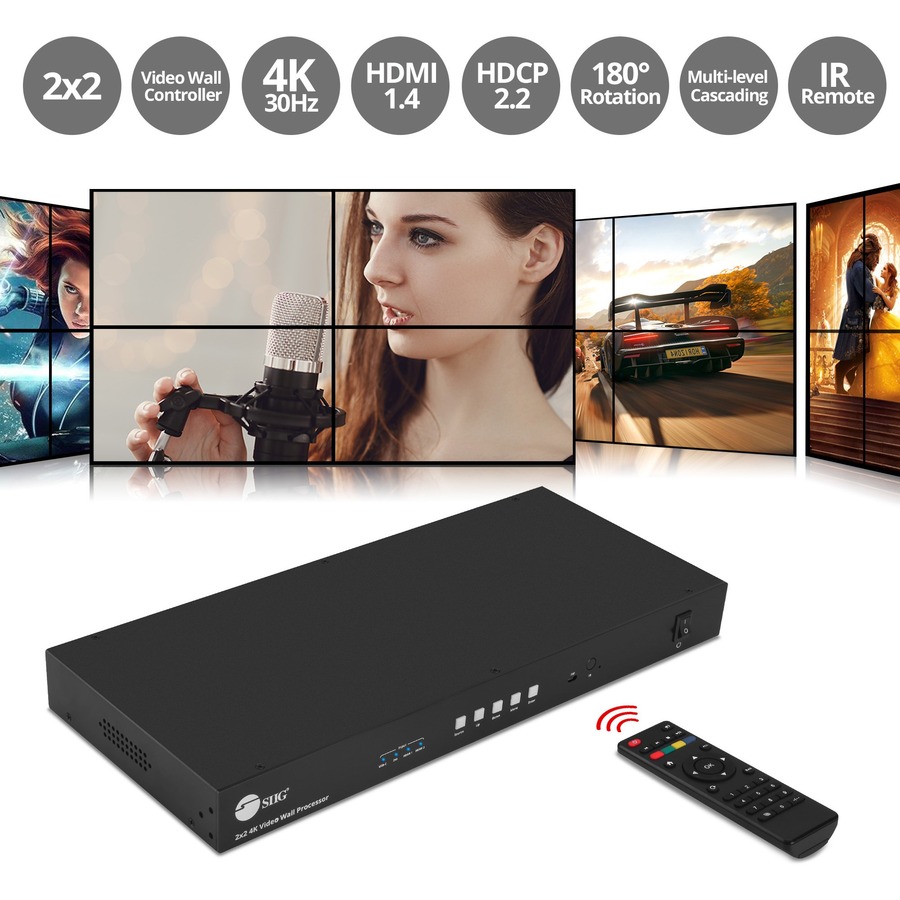 USB-C Connectivity 4k Hdmi/ USB-C/ Dvi-D Video Wall Processor True 4k Performanc