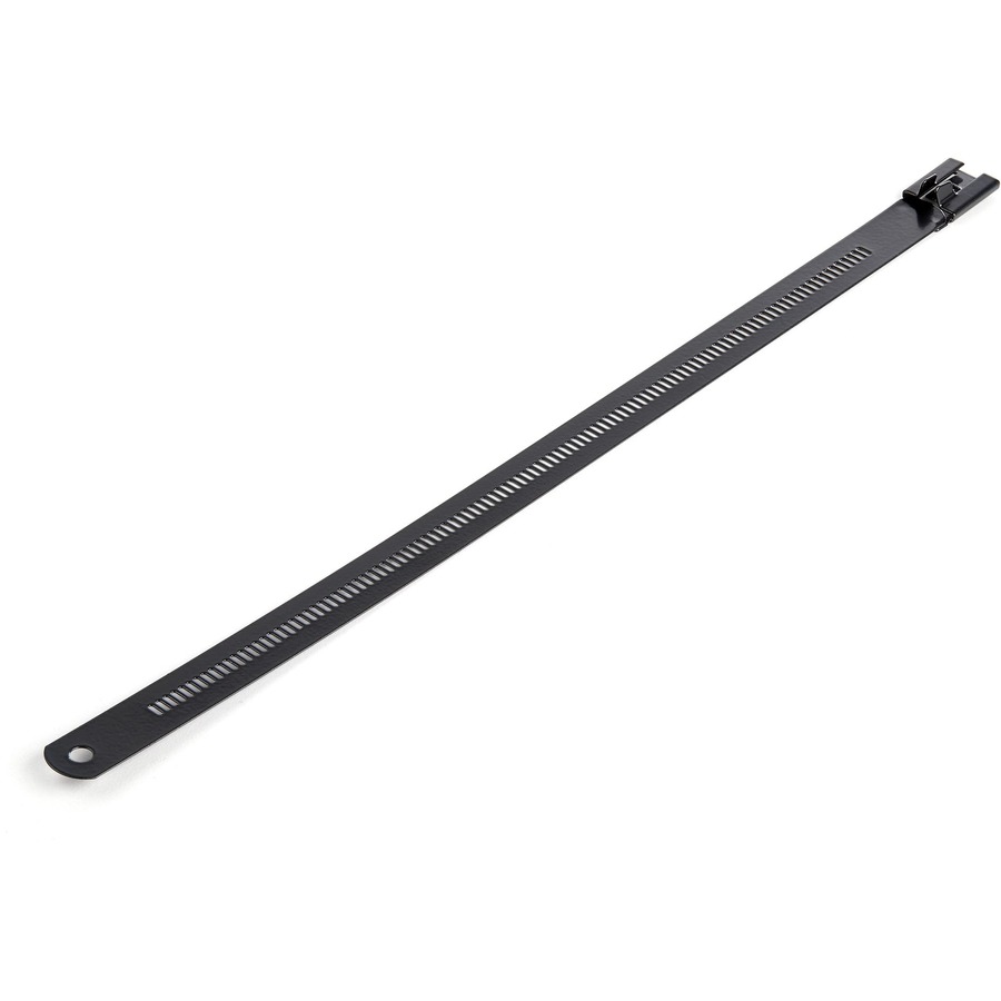StarTech 50 Pack 9" (22cm) Metal Cable Ties, 2-1/4"(55mm) Bundle Dia. 100lb(45kg) Tensile Strength, Nylon Coated Stainless Steel, TAA
