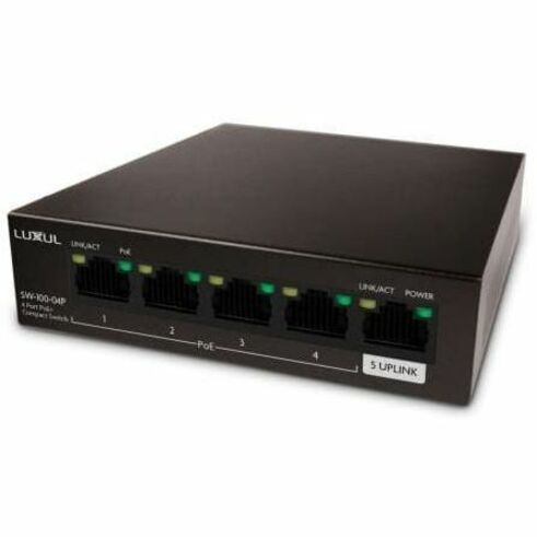 Luxul SW-100-04P 4-Port Gb PoE+ Switch | Gigabit, Compact Edge