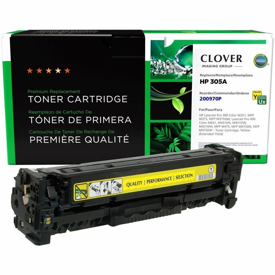 CLOVER IMAGING REMAN FOR HP CE410X(J) 305A YELLOW JUMBO CARTRIDGE