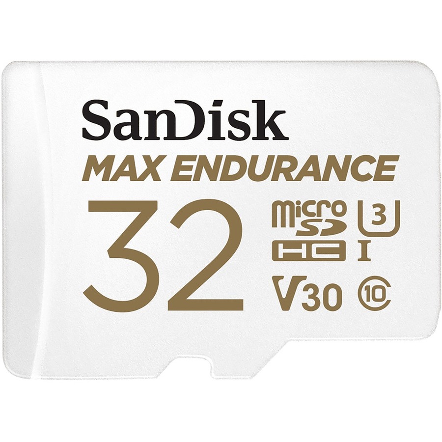 SANDISK MAX ENDURANCE MICROSDHC, 32GB, U3, V30, C10, FULL HD RECORDING, W/ADAPTE
