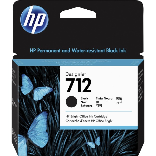 HP 712 38-ML BLACK DESIGNJET INK CAR