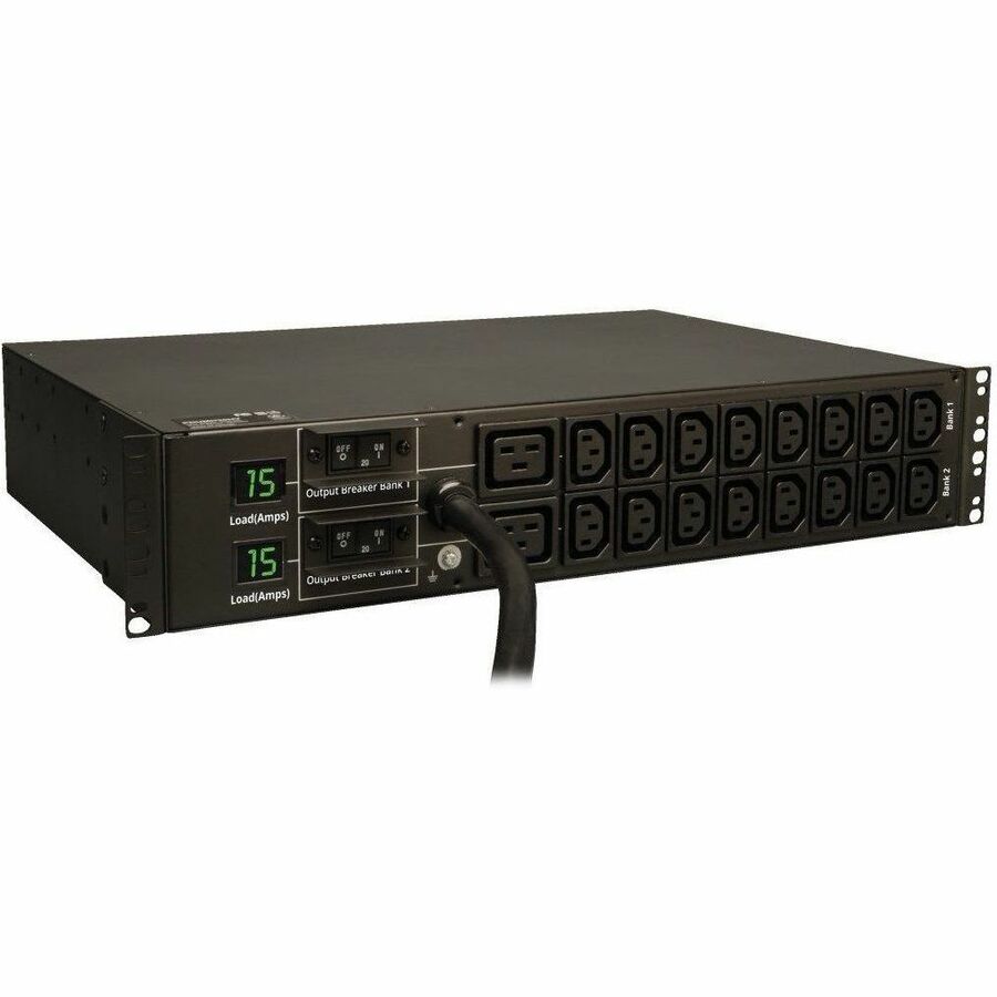 Eaton Tripp Lite Series 5.5kw Single-Phase Local Metered PDU - 16 C13 & 2 C19 Outlets (208/230v), L6-30p Input, 1.8 M Cord, 2u, Taa