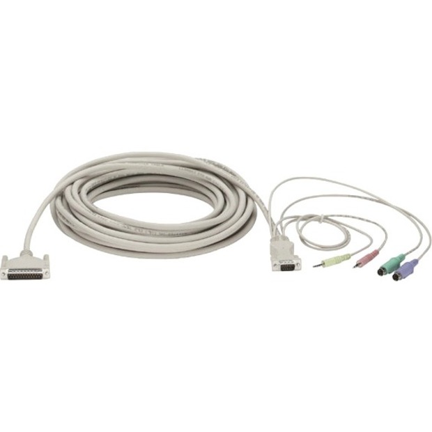 KVM CPU/SERVER CABLE WITH AUDIO - PC, PS/2 STANDARD, 10-FT. (3.0-M)