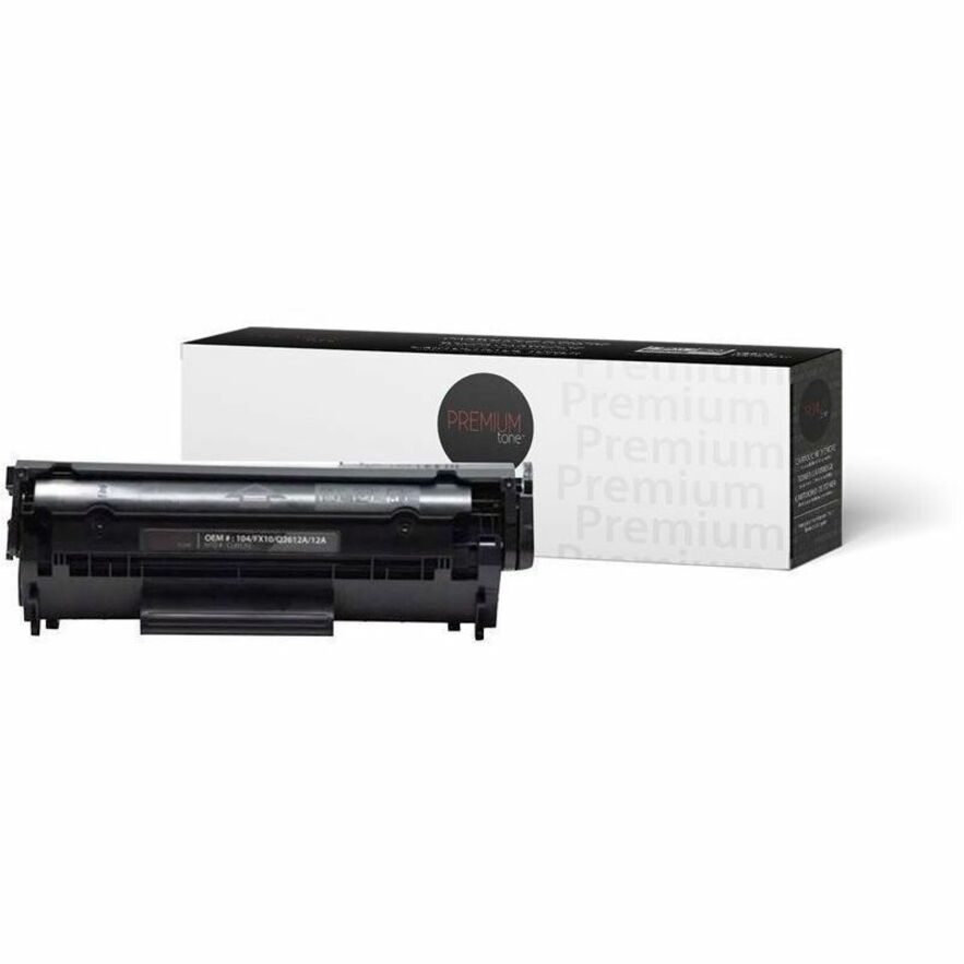 Premium Tone Toner Cartridge - Alternative for Canon 104 / FX10 - Hewlett Packard Q2612A / 12A - Black