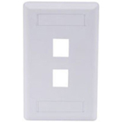 PLATE, WALL,FLUSH,1-G,2PORT,WH