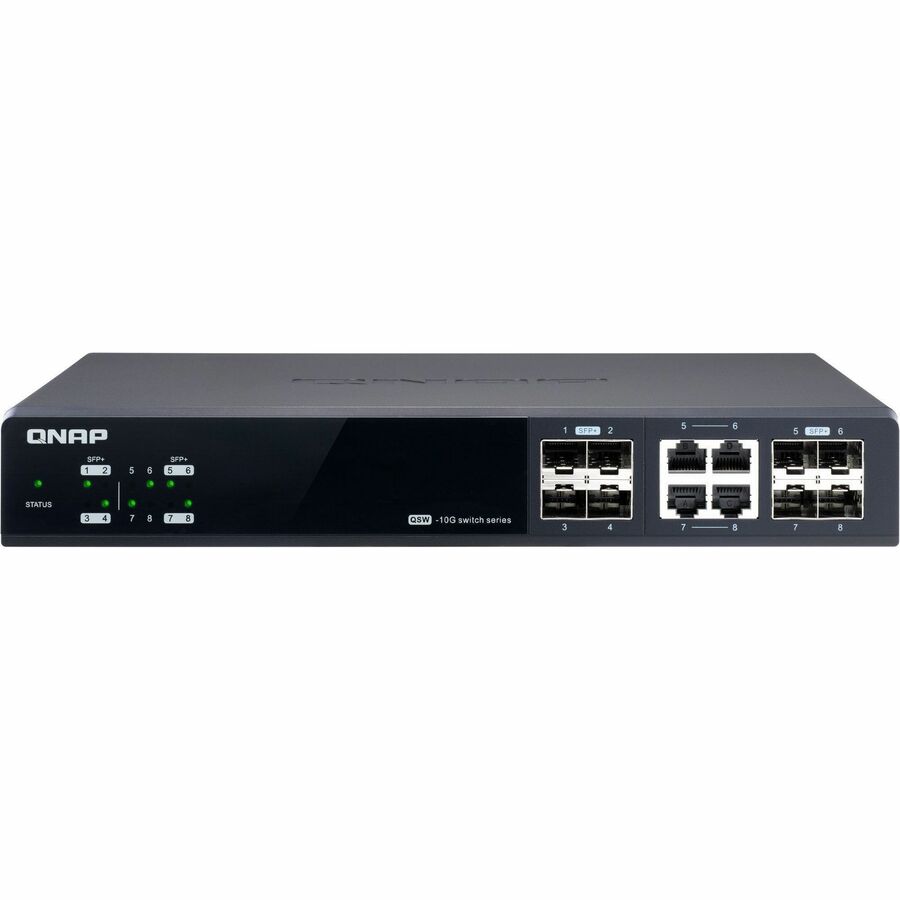 QNAP (QSW-M804-4C) Management Switch,8 port of 10GbE port speed,4 port SFP+,4 port