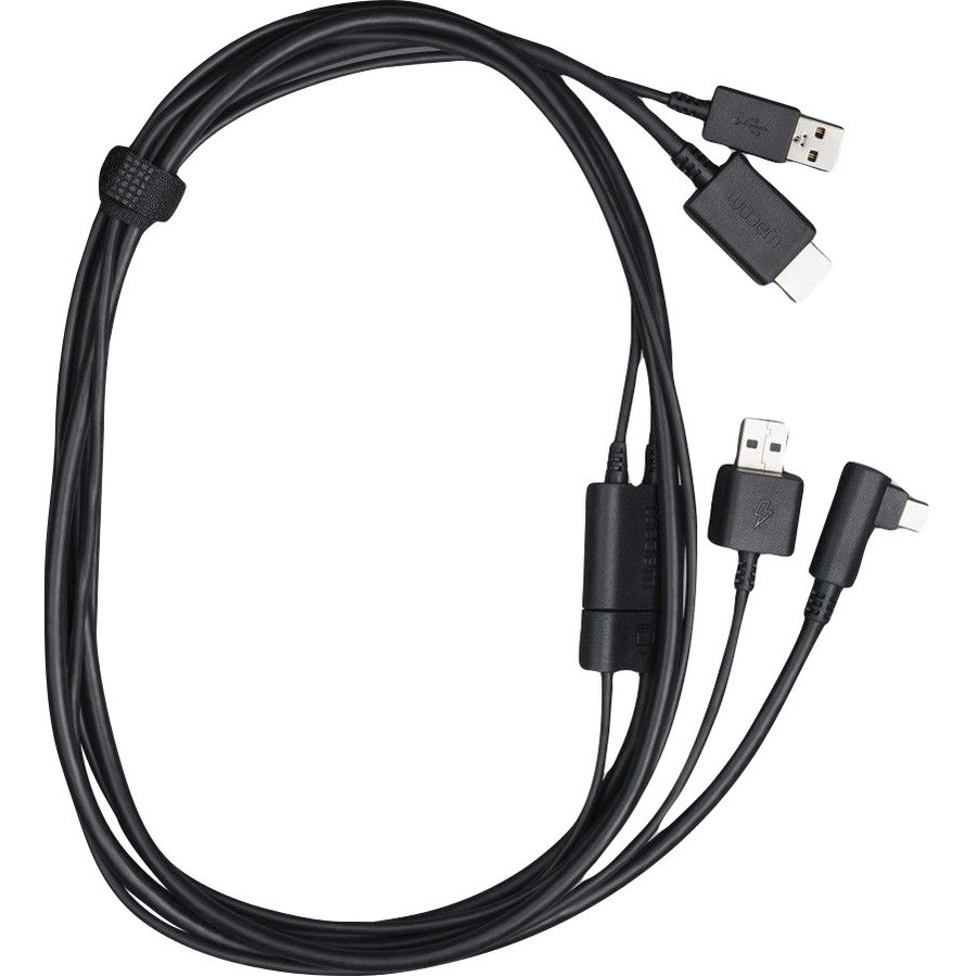 C&acirc;ble audio/vid&eacute;o/alimentation/donn&eacute;es HDMI/Alimentation/USB - 1 Wacom - HDMI/Alimentation/USB C&acirc;ble audio/vid&eacute;o/alimentation/donn&eacute;es pour Écran de cr&eacute;ation &#224; stylet - Noir - 1