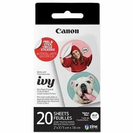 CANON ZINK PRE-CUT CIRCLE STICKER PAPER PACK