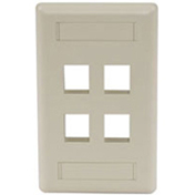 PLATE, WALL,FLUSH,1-G,4PORT,EI
