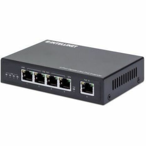 Intellinet Indoor 4-Port Gigabit Ultra PoE Extender, Extends Range Beyond the 32