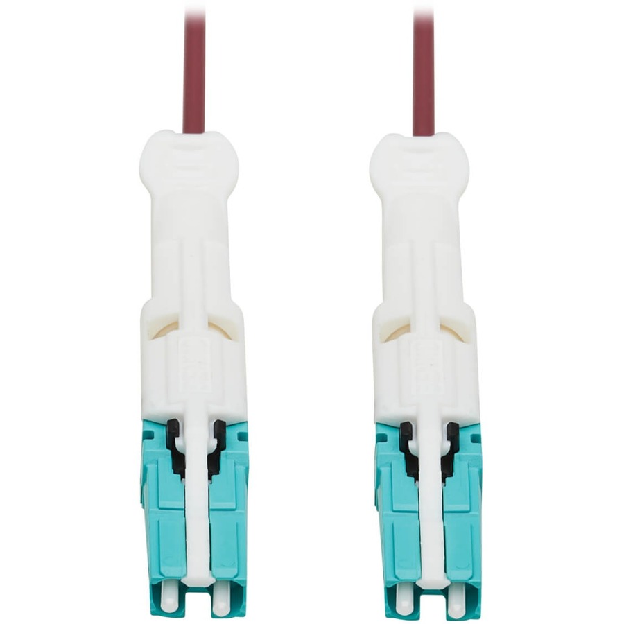 Eaton Tripp Lite Series 400G Duplex Multimode 50/125 OM4 Fiber Optic Cable (CS-PC/CS-PC), Round LSZH Jacket, Magenta, 5 m