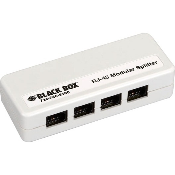 RJ45 MODULAR SPLITTER - B-PIN, UNSHIELDED, (1) RJ45 TO (4) RJ45