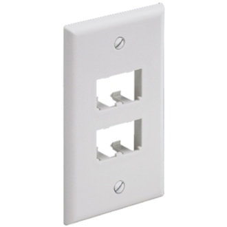SGL GANG V FACEPLATE ACCEPTS FOUR MINI C