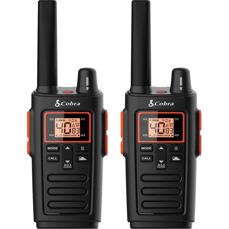 32 MILE RANGE RUGGED UNLICENSED RADIO, 2 PACK, DOCK INCLUDED