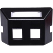 PLATE, FURNITURE, STD, 2PORT, BK