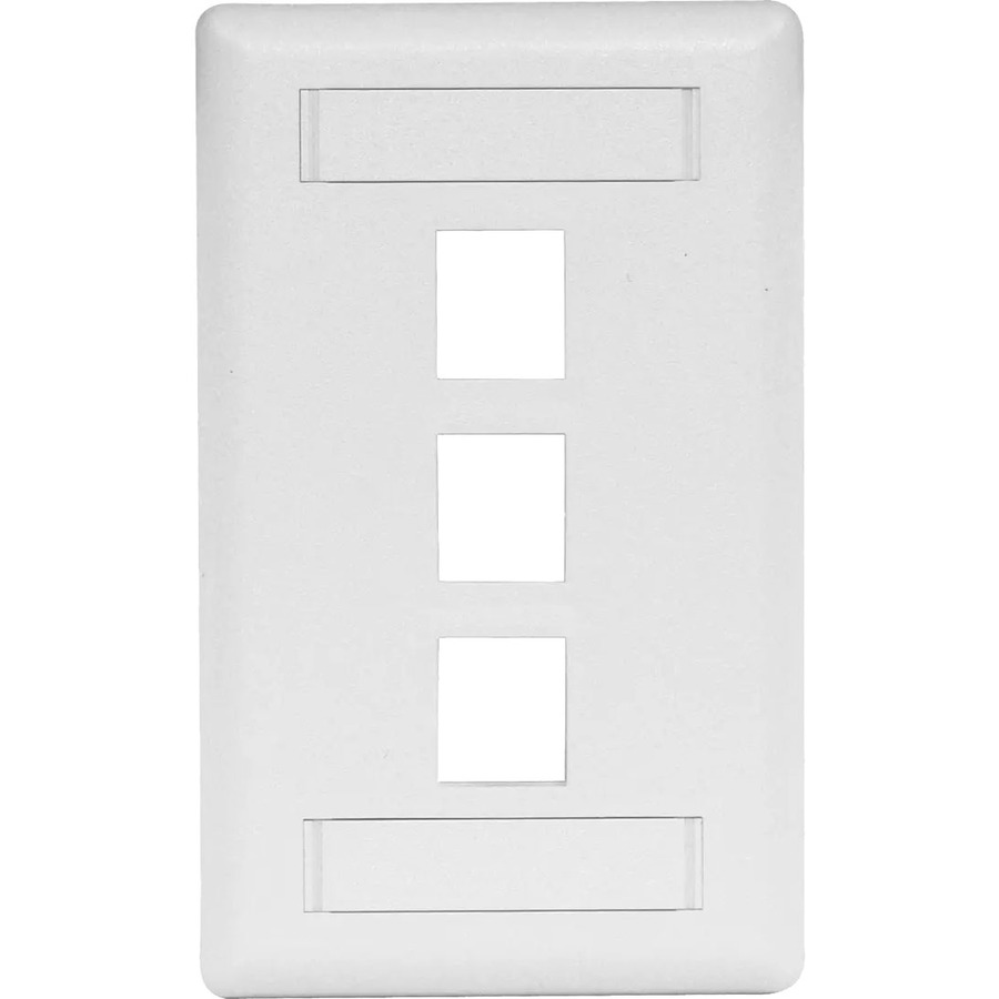 PLATE, WALL,FLUSH,1-G,3PORT,WH