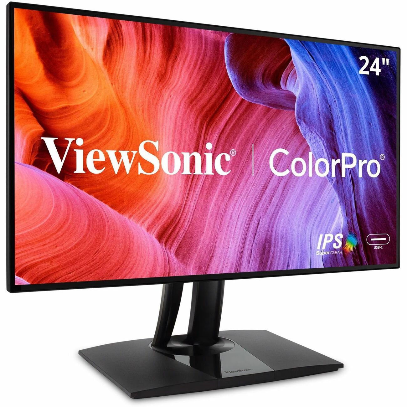 ViewSonic 24" sRGB Color Accurate with USB-C,1920 x 1080 Resolution.