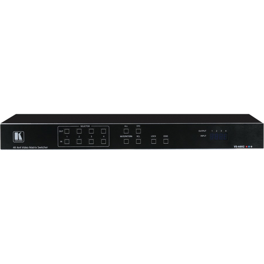 VS-44H2 IS A HIGH-PERFORMANCE 4X4 MATRIX SWITCHER FOR 4K@60HZ (4:4:4) HDR SIGNAL