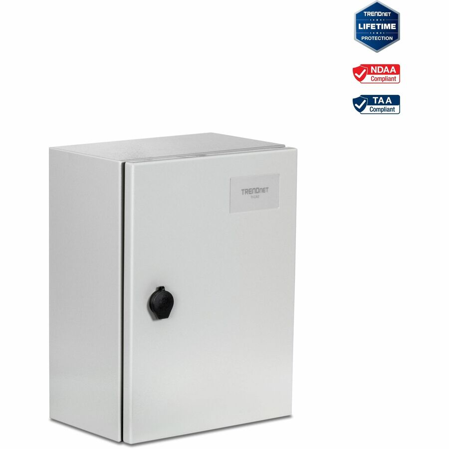 OUTDOOR IP66 STEEL ENCLOSURE WITH LOCKABLE HINGED DOOR