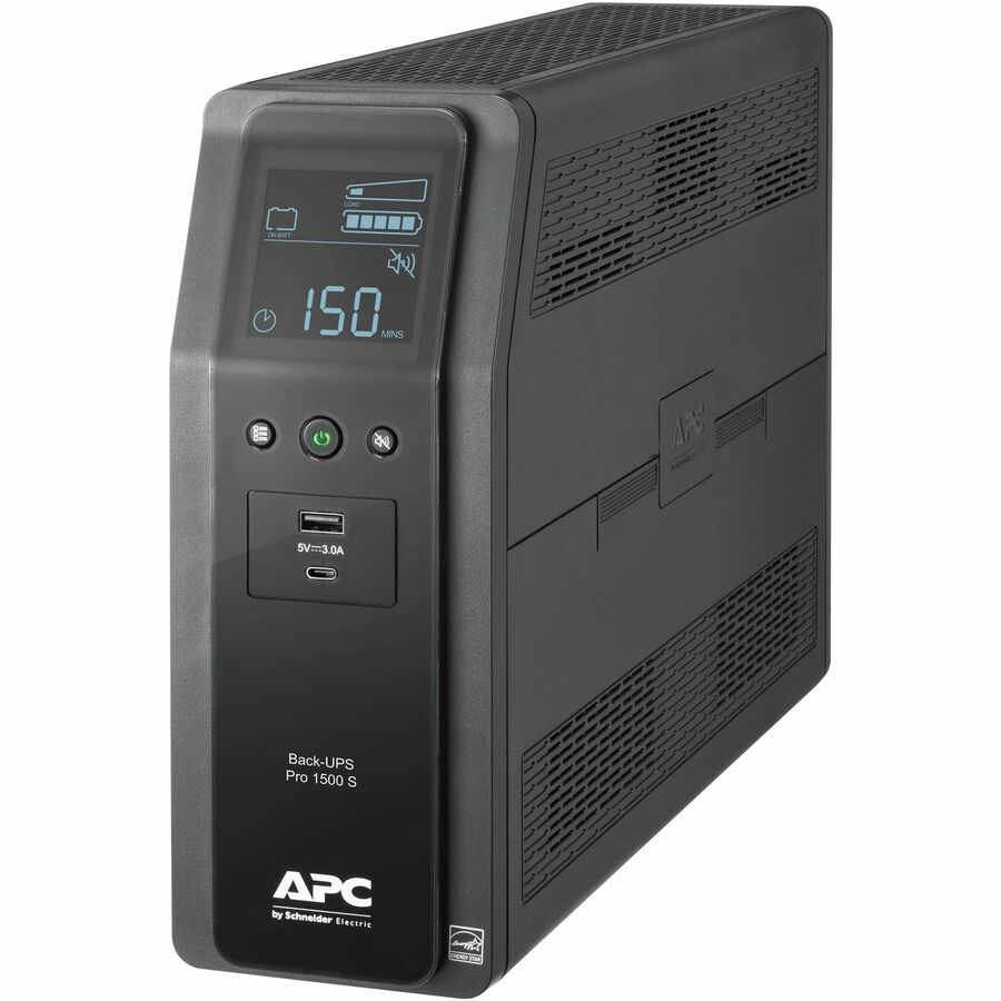 APC (BR1500MS2) - Batterie de secours PRO BR 1 500 VA à 10 prises | ondes sinusoïdales | 2 ports de charge USB | AVR